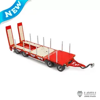 1/14 Hydraulic Flatbed Trailer LS-A0049 Small-Wheel Full Trailer Fits Tamiya Hea