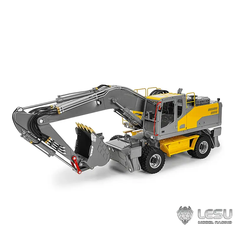 1/14 Hydraulic Wheel Excavator Model Yellow Version