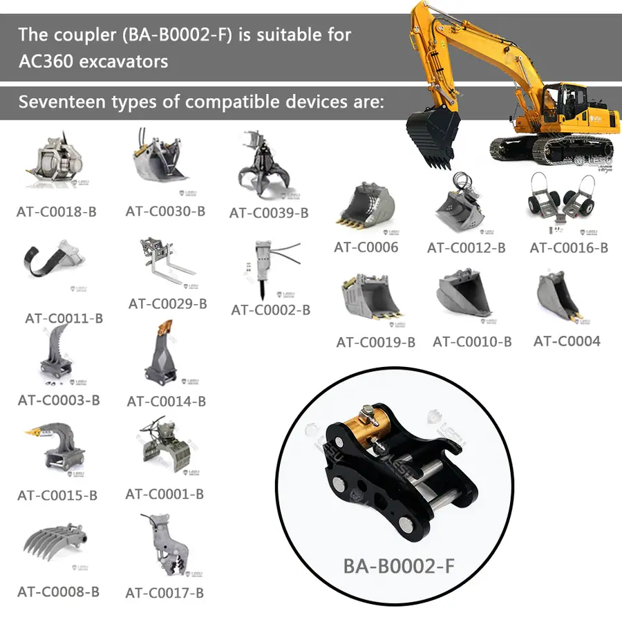 1/14 Komatsu AC360 hydraulic excavator model KIT