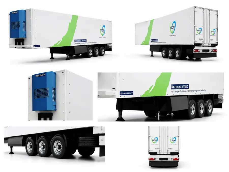 3-axle refrigerated box semi-trailer with full opening doors