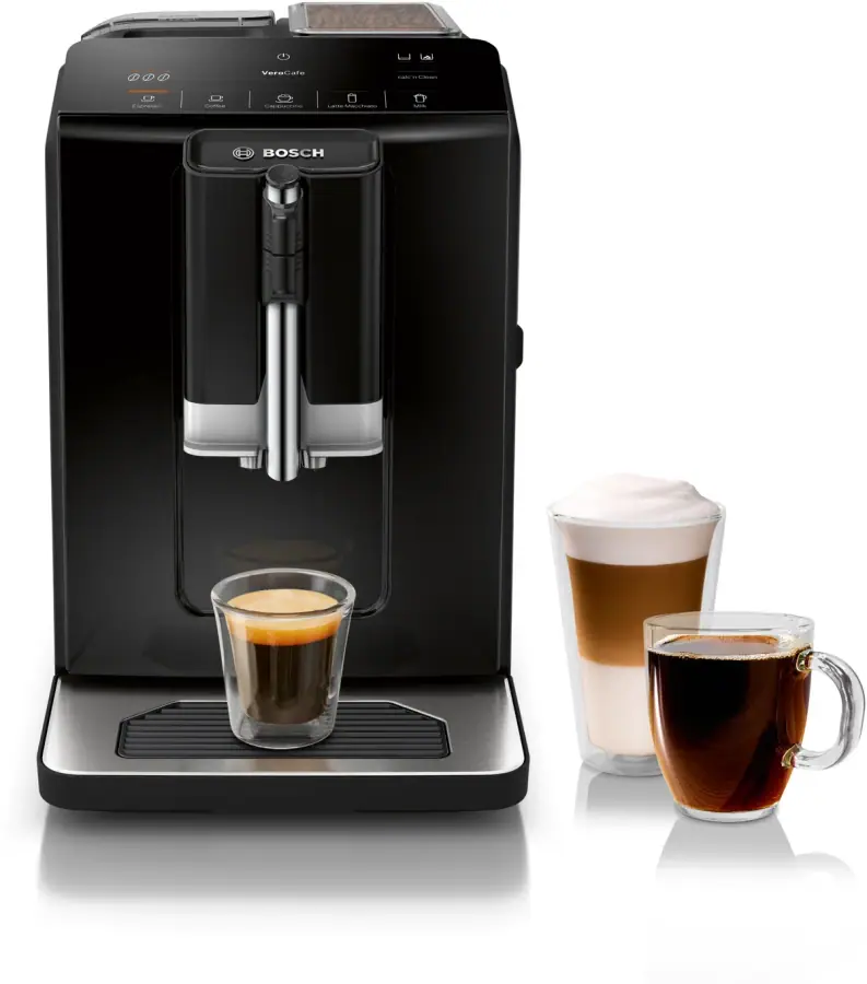 300 Series Fully Automatic Espresso Machine VeroCafe Black, Removable Water Tank TIU20109