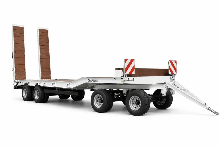 4-axle low-loader trailer with electrical system