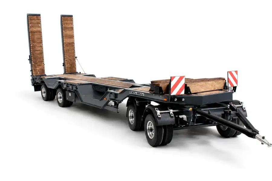 4-axle Low-loader Trailer with Wheel Wells with Function