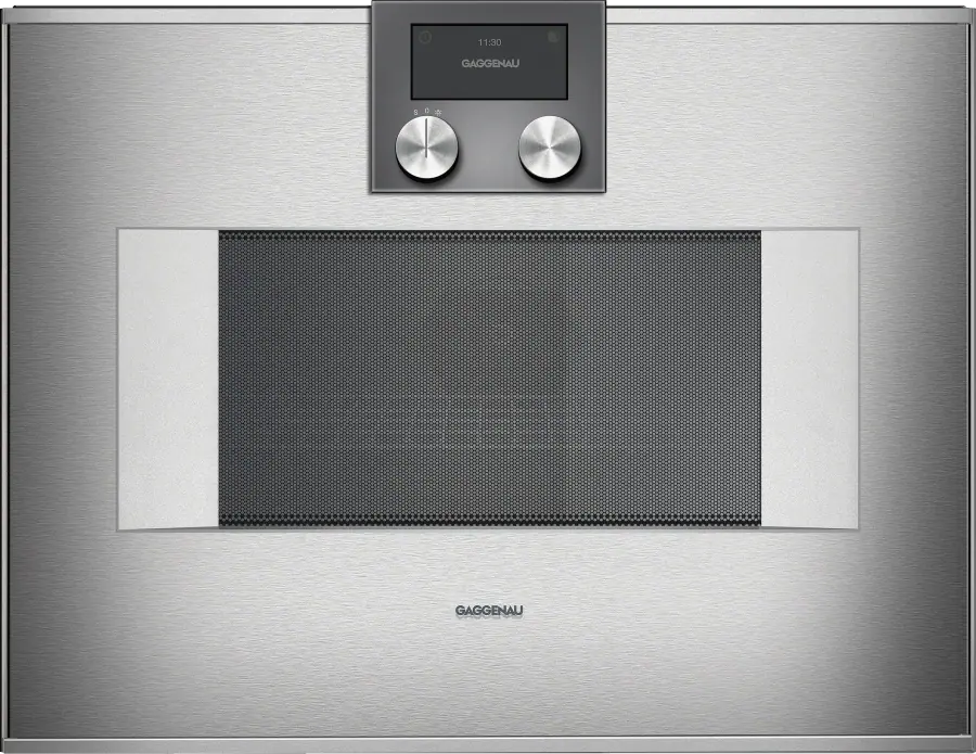 400 series combi-microwave oven 24'' door hinge: right, Stainless steel behind glassBM450710