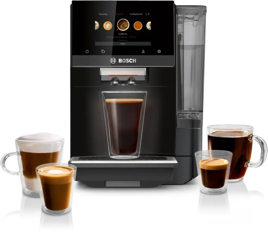 800 Series Fully Automatic Espresso Machine VeroCafe Piano Black, Removable Water Tank TPU60309