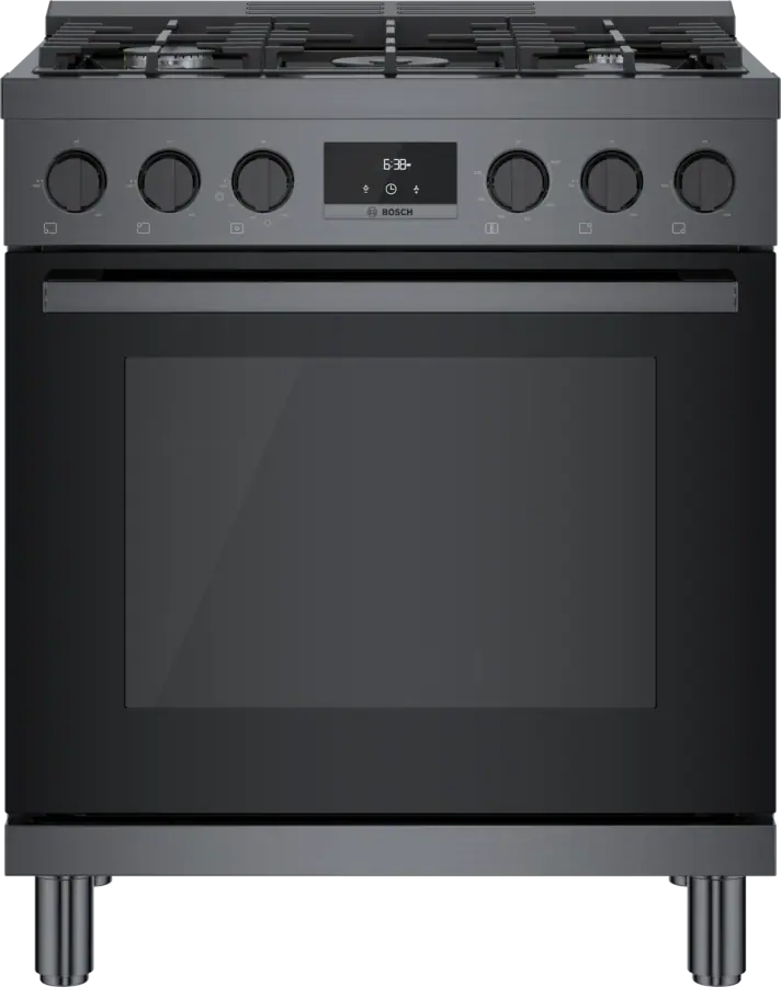 800 Series Gas Freestanding Range 30'' Black Stainless Steel HGS8045UC