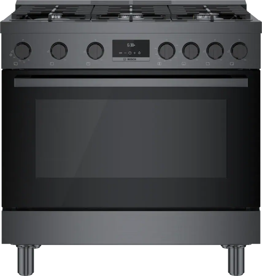 800 Series Gas Freestanding Range 36'' Black Stainless Steel HGS8645UC