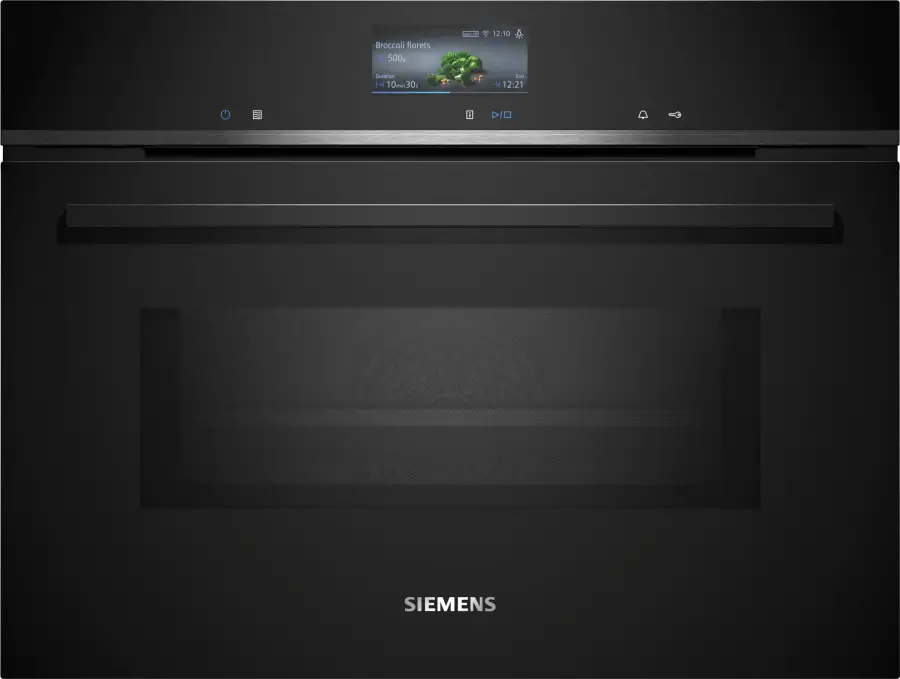 CM776G1B1B iQ700 Built-in compact oven with microwave function 60 x 45 cm Black