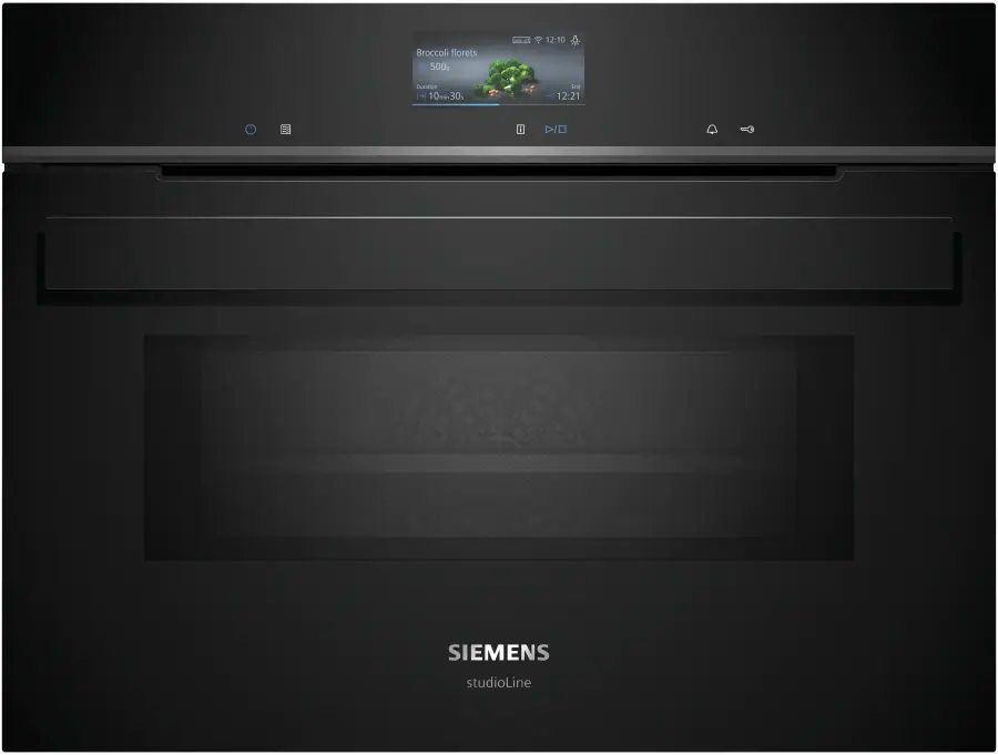 CM976GMB1B iQ700 Built-in compact oven with microwave function 60 x 45 cm Black