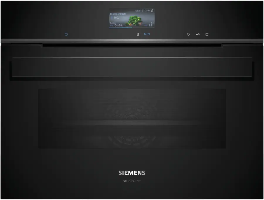 CS936GCB1 iQ700 Built-in compact oven with steam function 60 x 45 cm Black