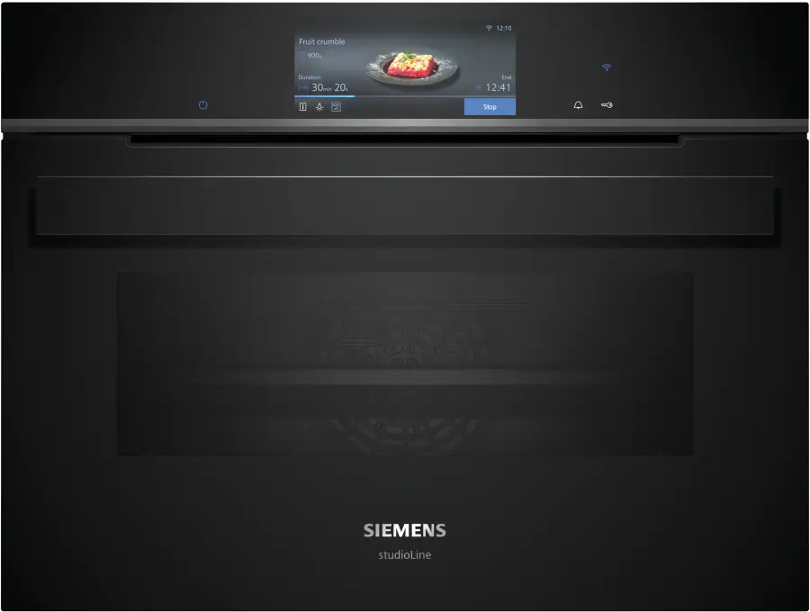 CS958GDD1 iQ700 Built-in compact oven with steam function 60 x 45 cm Black