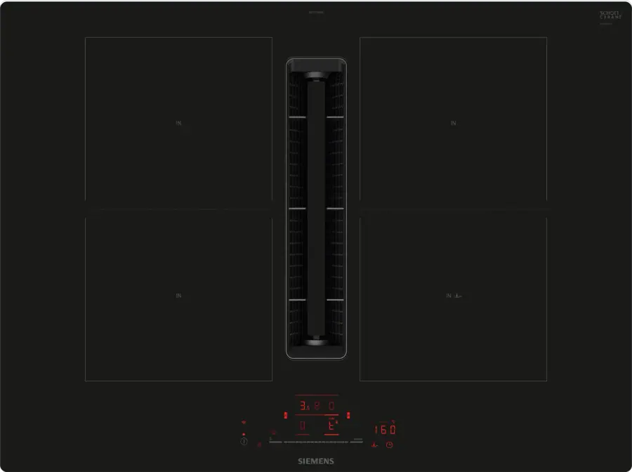 ED711HQ26E iQ500 Induction hob with integrated ventilation system 70 cm surface mount without frame