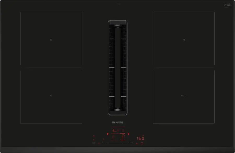 ED851HQ26E iQ500 Induction hob with integrated ventilation system 80 cm surface mount without frame