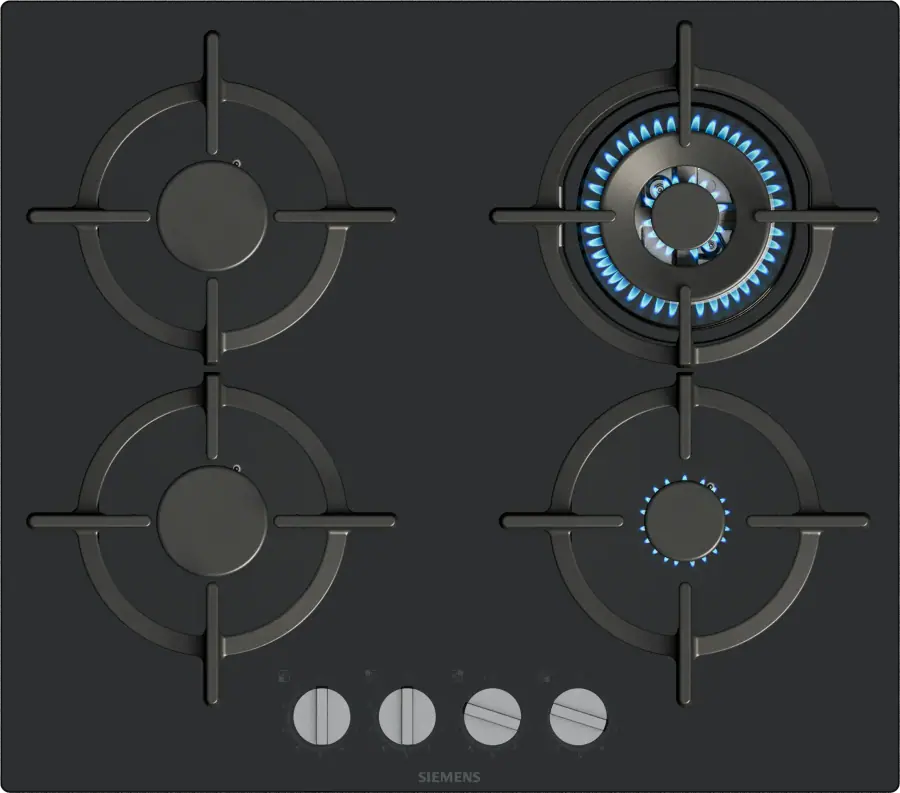 EP6A6HI10 iQ500 Gas hob 60 cm Tempered glass, Black