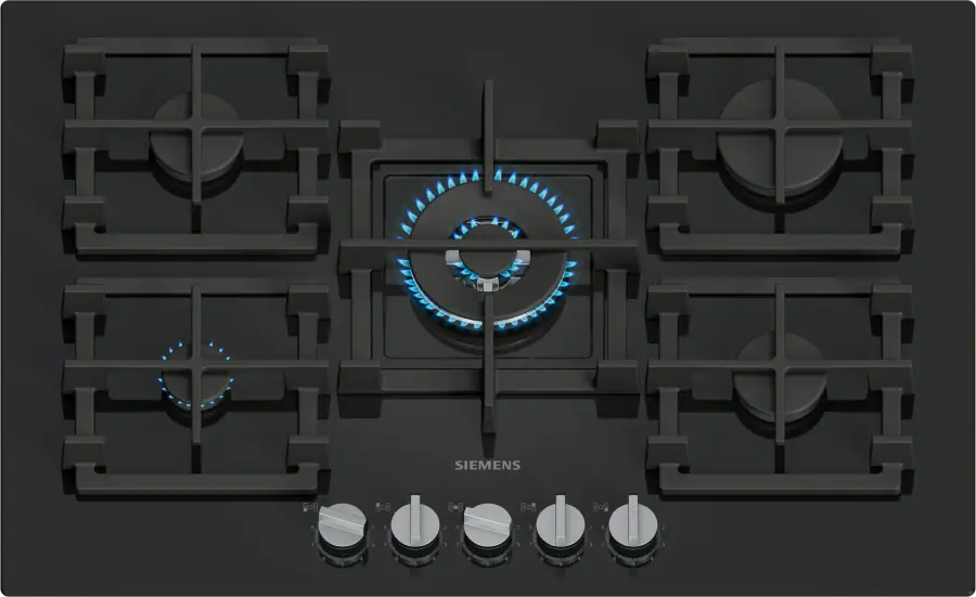 EP7A6QI40 iQ500 Gas hob 75 cm Tempered glass, Black