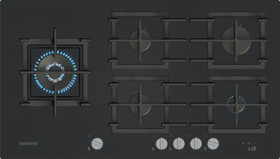 ER9A6SH40 iQ700 Gas hob 90 cm Tempered glass, Black