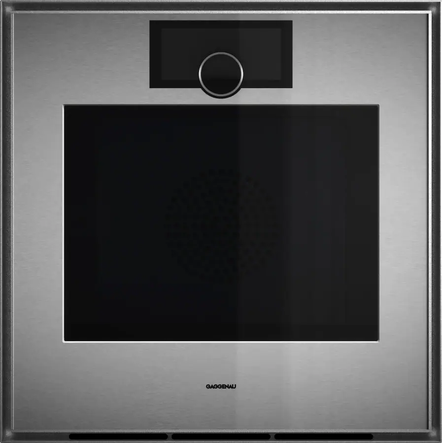 Gaggenau Expressive series oven 24'' door hinge: right, Stainless steel behind smoked glassGO470720