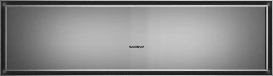 Gaggenau Expressive series warming drawer 30'' Stainless steel behind smoked glassGW483720