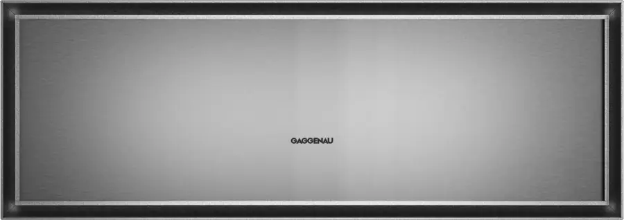 Gaggenau Expressive series warming drawer Stainless steel behind smoked glassGW453720