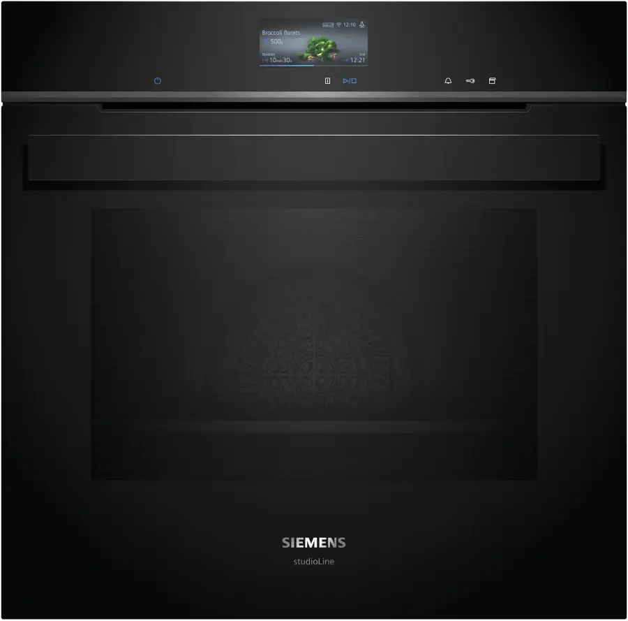 HR976GMB1B iQ700 Built-in oven with added steam function 60 x 60 cm Black