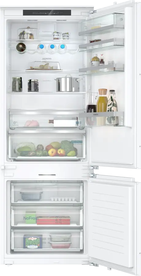 KB96NADD1 iQ500 Built-in fridge-freezer with freezer at bottom 193.5 x 70.8 cm soft close flat hinge