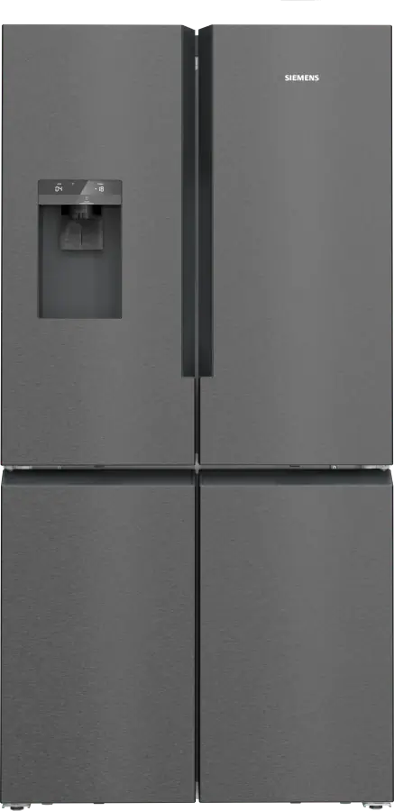 KF96DPXEA iQ700 Multi Door American Fridge Freezer 183 x 90.5 cm Brushed black steel antiFingerprint, Total noFrost