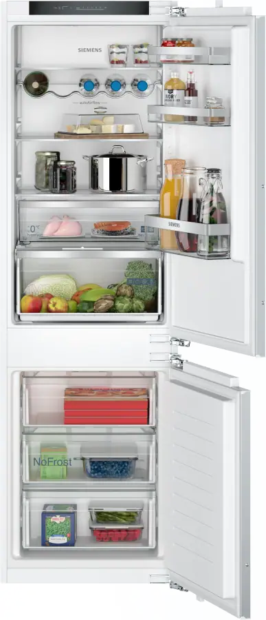KI86NVFE0G iQ300 Built-in fridge-freezer with freezer at bottom 177.2 x 54.1 cm flat hinge