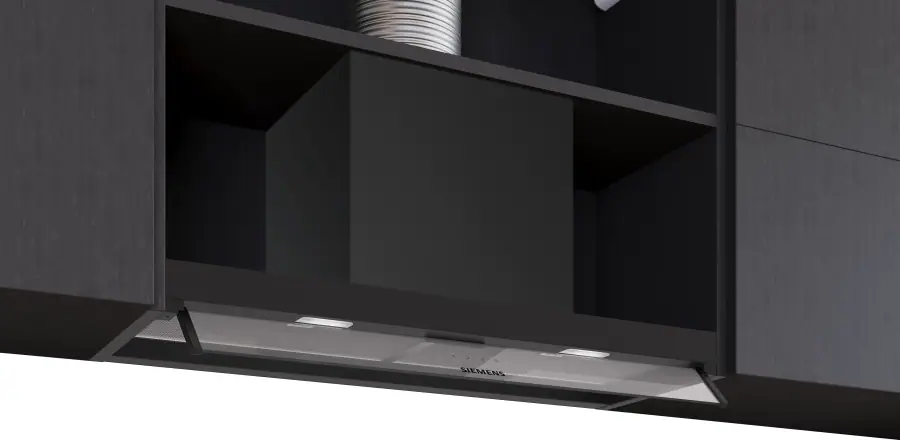 LJ85BCC60B iQ300 Integrated Design Hood 80 cm clear glass, Matt black