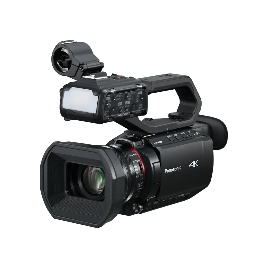 Panasonic 4K Pro Camcorder w/ 24X Optical Zoom, Livestream and LED Video Light - X2100