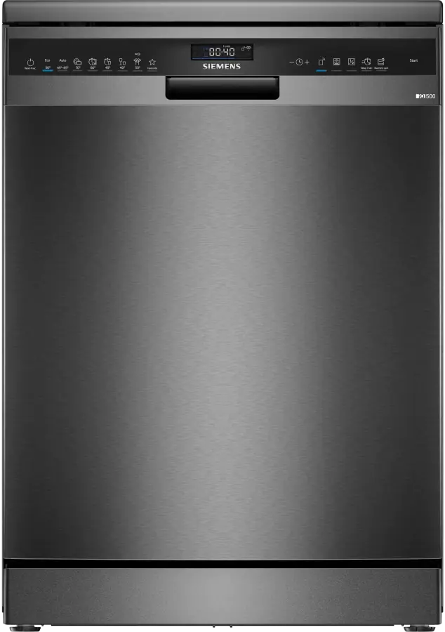 SN25EC13CE iQ500 Free-standing dishwasher 60 cm Brushed black steel anti-fingerprint