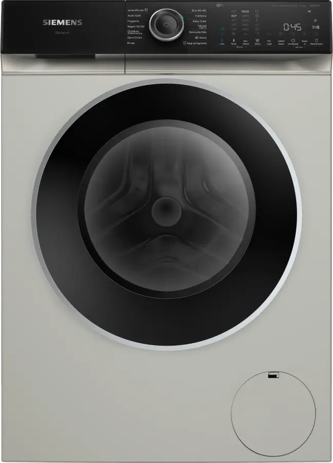 WG56H2AXGB iQ500 Washing machine, front loader 10 kg max. 1600 rpm, Silver inox